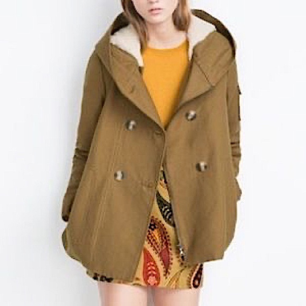 Zara TFL Double Breasted Quilted Jacket - Small